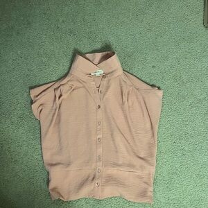 Women's Pink Button-Up Top